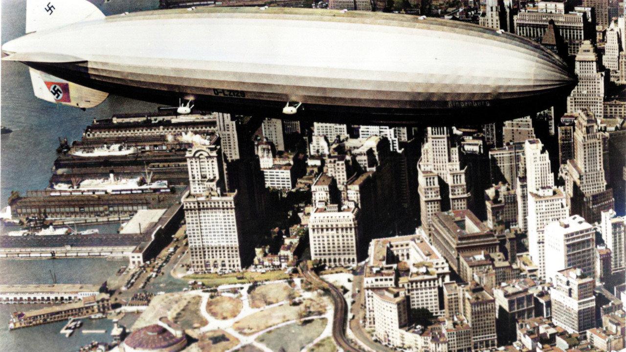The Hindenburg backdrop