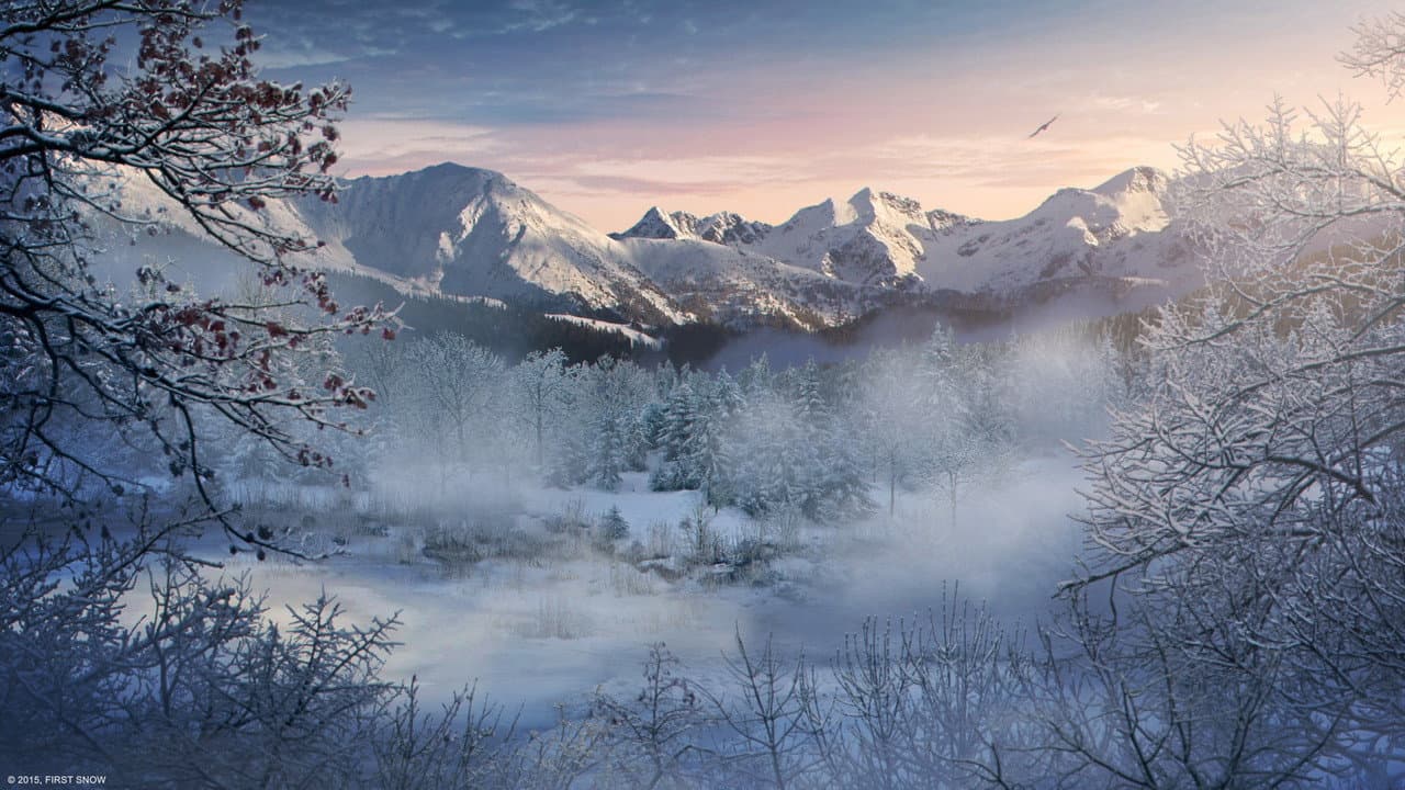 První sníh backdrop