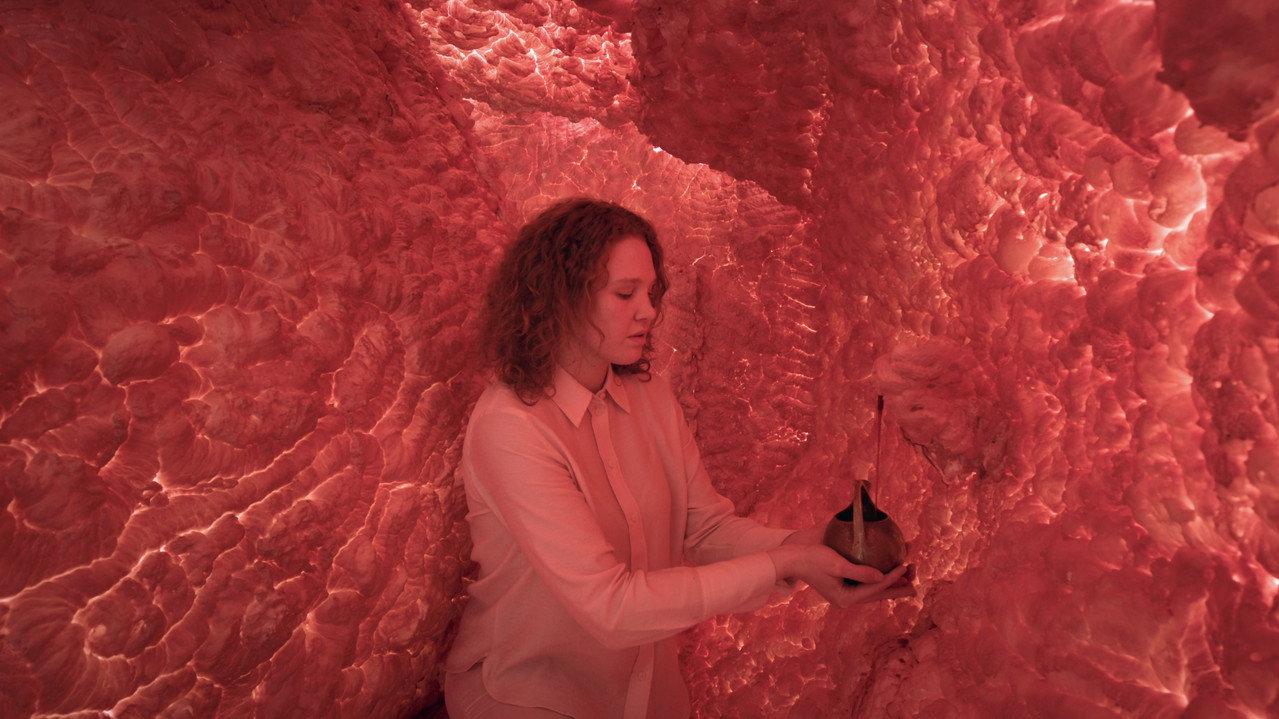 THE WOMAN WHOSE HEAD WAS AN ASTEROID backdrop