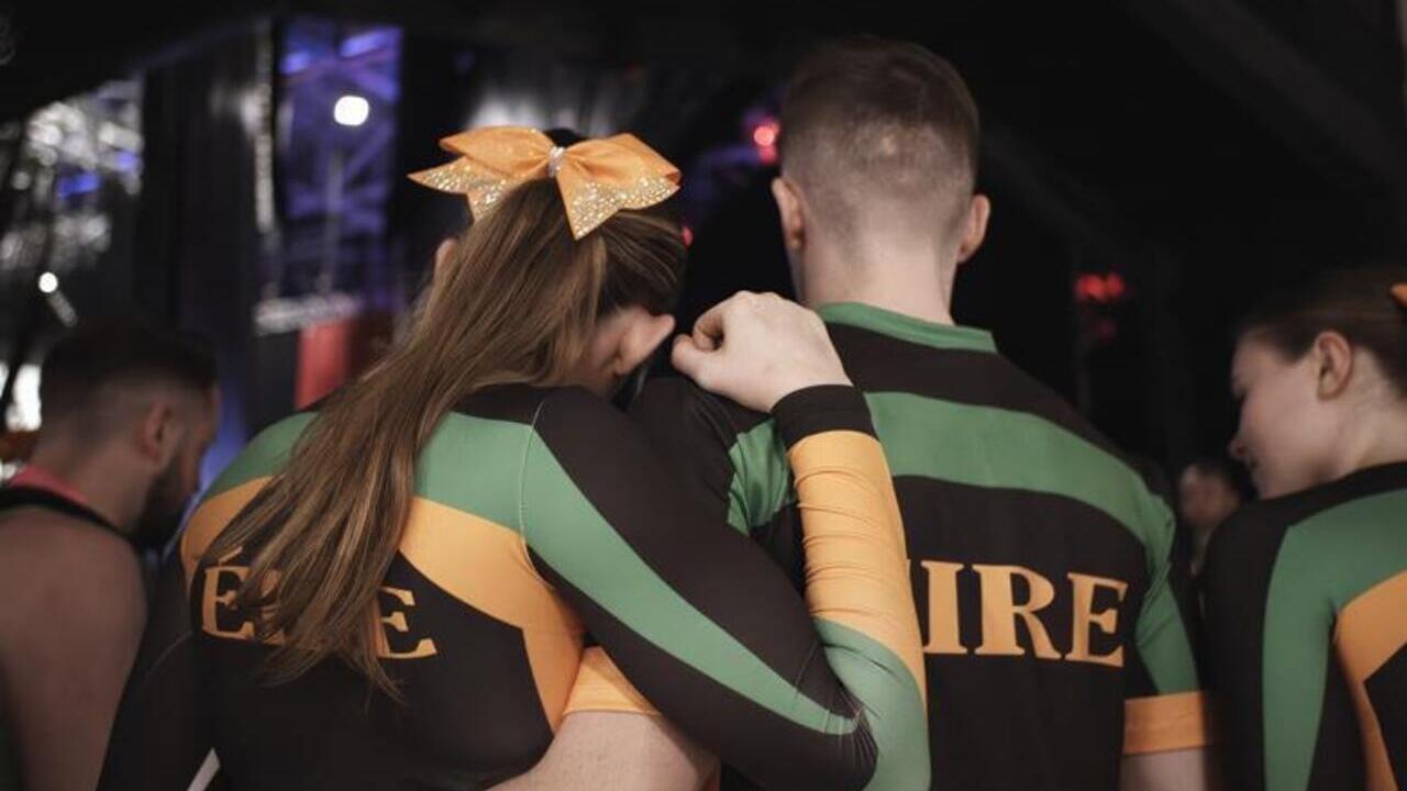 Eat / Sleep / Cheer / Repeat backdrop