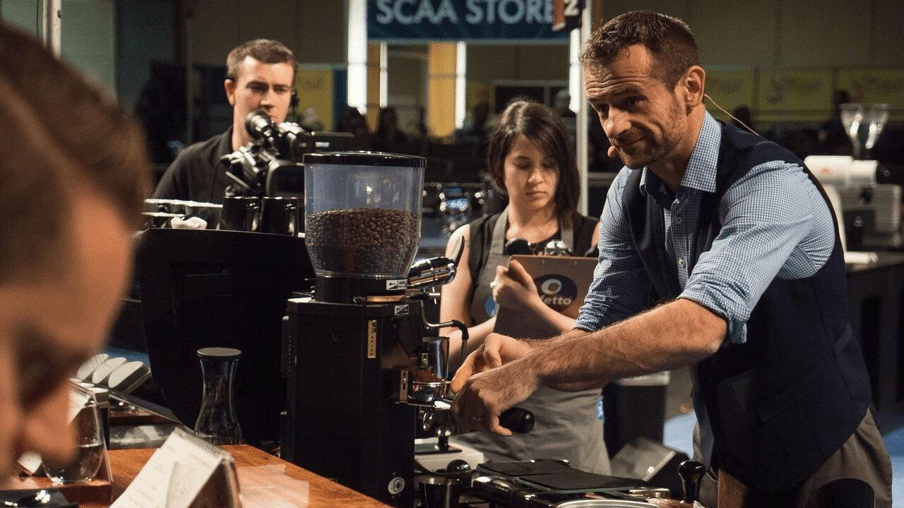 The Coffee Man backdrop