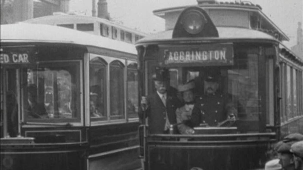 Opening of Accrington Electric Tramways backdrop