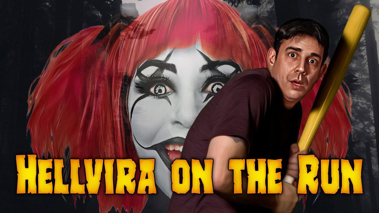 Hellvira on the run backdrop