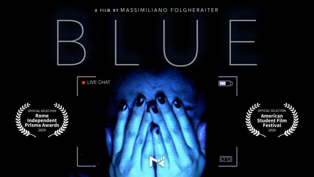 Blue backdrop