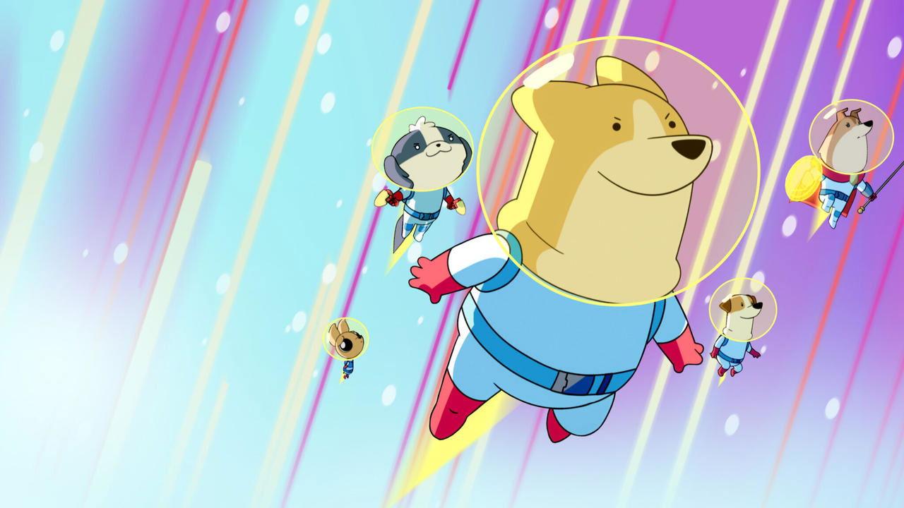 Dogs in Space backdrop