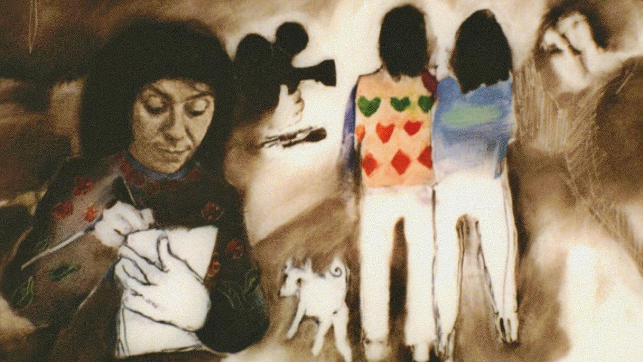 Kate and Anna McGarrigle backdrop