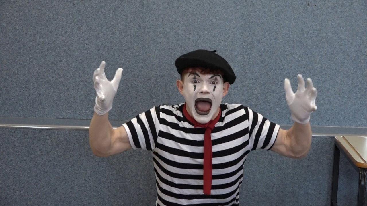 Neither mime, nor reason backdrop