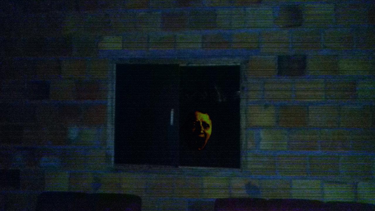 Happy Face In The Window backdrop