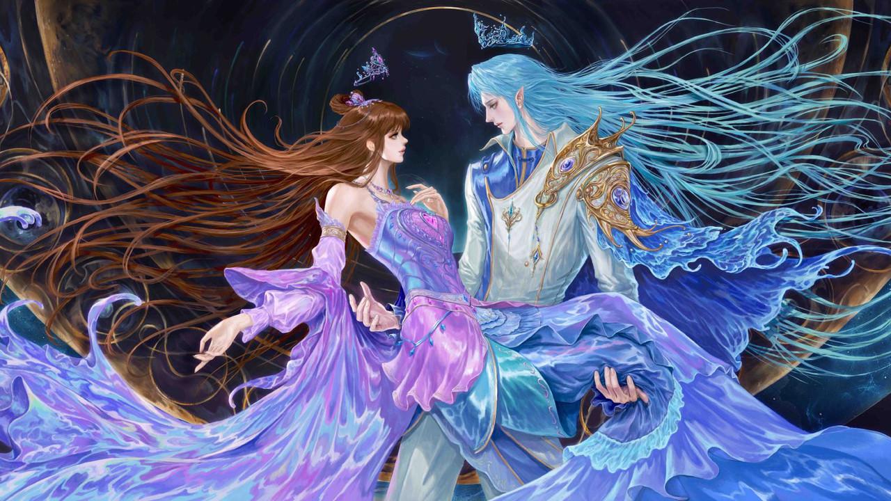 Divine love Deep blue backdrop