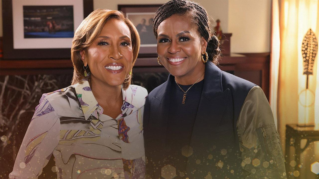 Michelle Obama: The Light We Carry, A Conversation with Robin Roberts backdrop