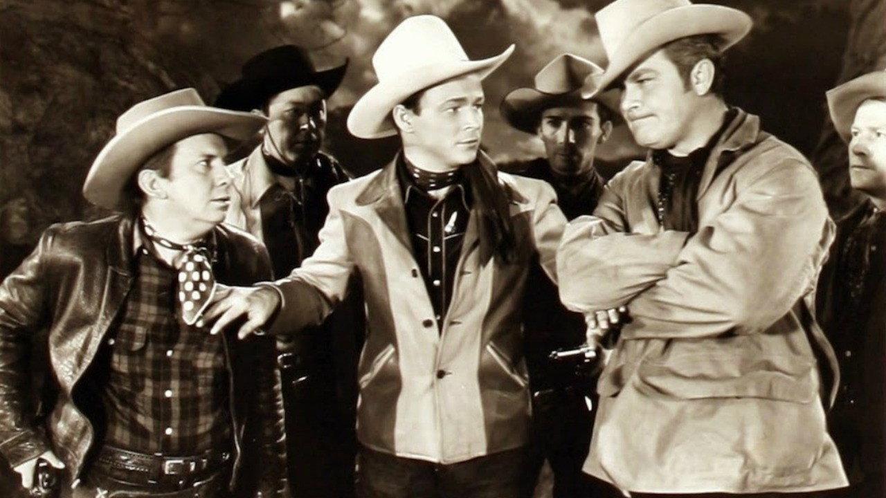Cowboy and the Senorita backdrop