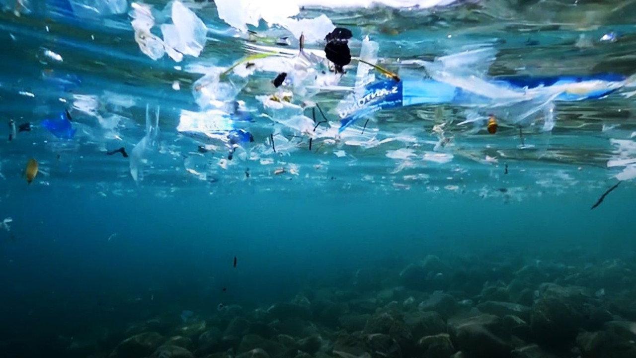 Oceans The Mystery of the Missing Plastic backdrop