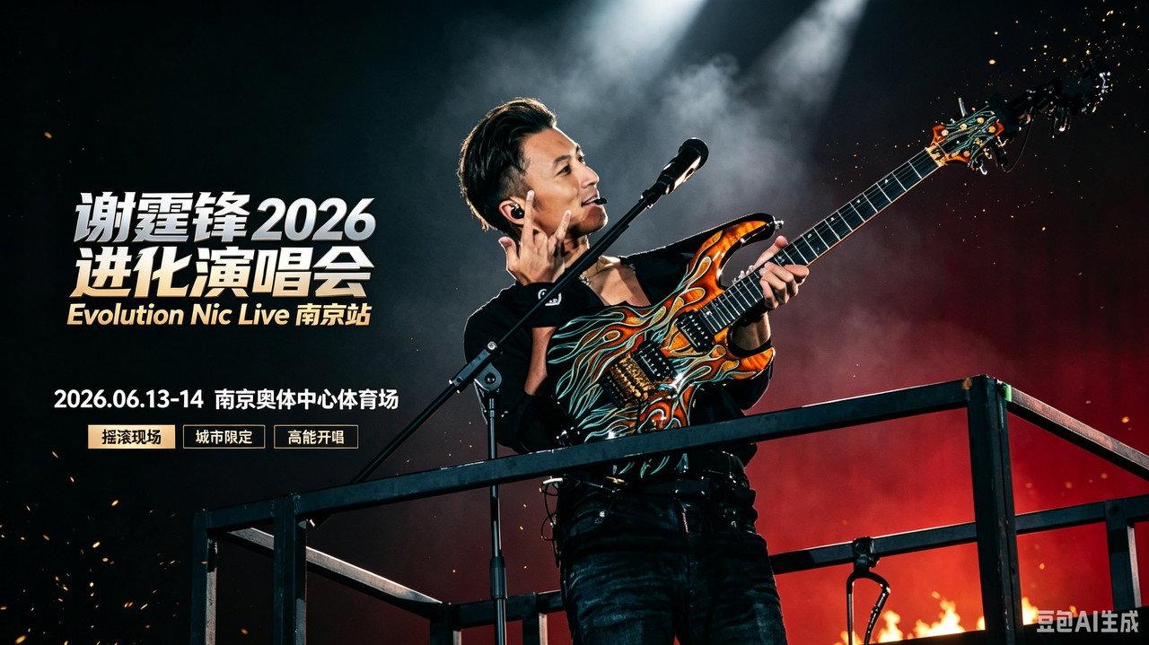 谢霆锋2026进化演唱会南京站 backdrop