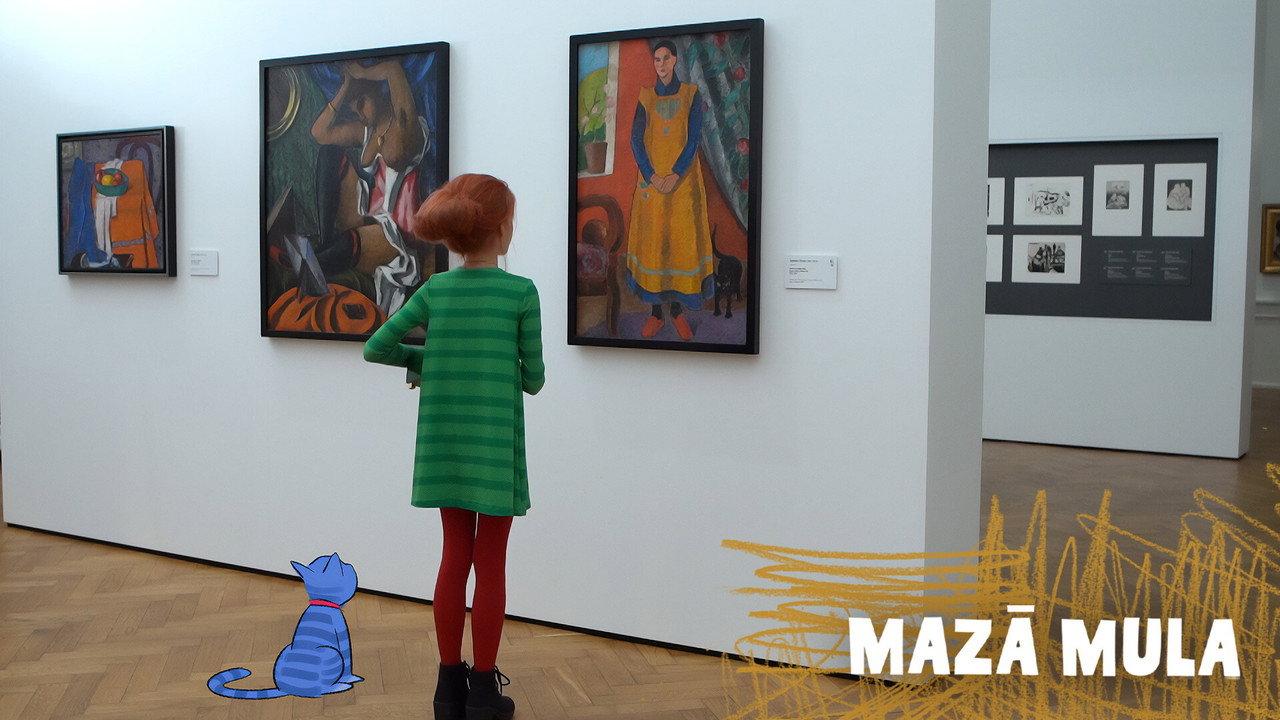 Mazā Mula lielajā mākslas pasaulē backdrop