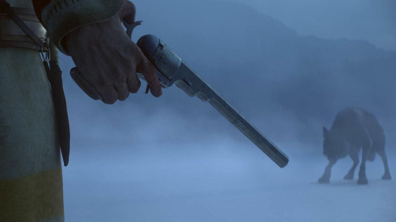 Alone: a Wolf's Winter backdrop