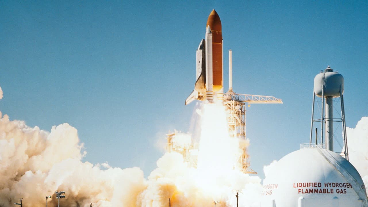Space Shuttle Challenger backdrop