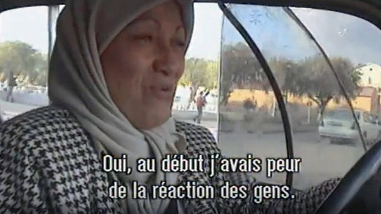 A Female Cabby in Sidi Bel-Abbès backdrop