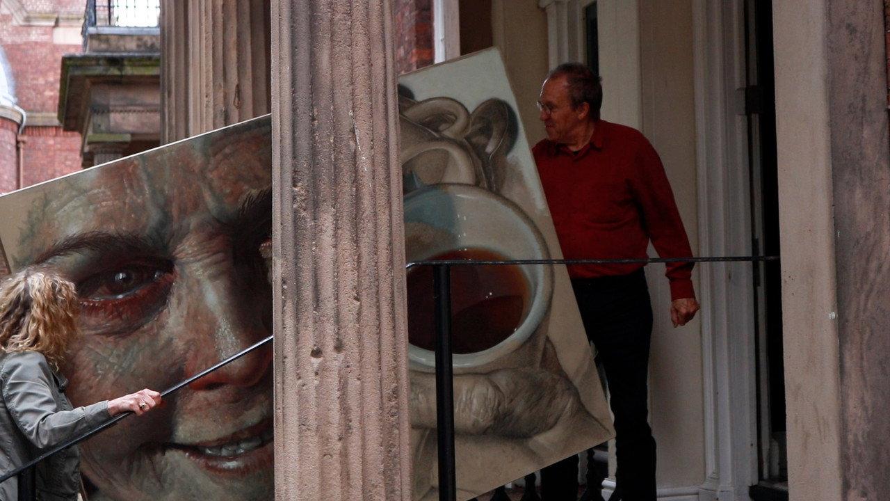 Four Paintings by Edward Povey: Stories we are made of backdrop