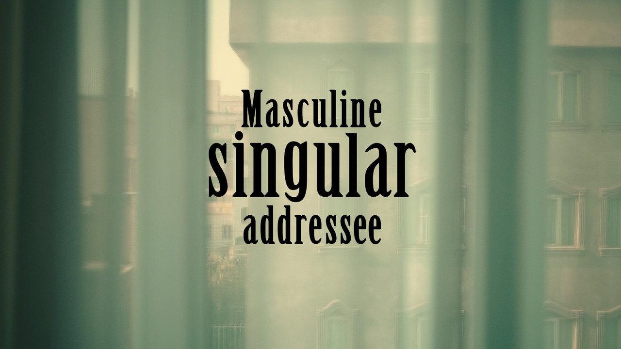 Masculine singular addressee backdrop