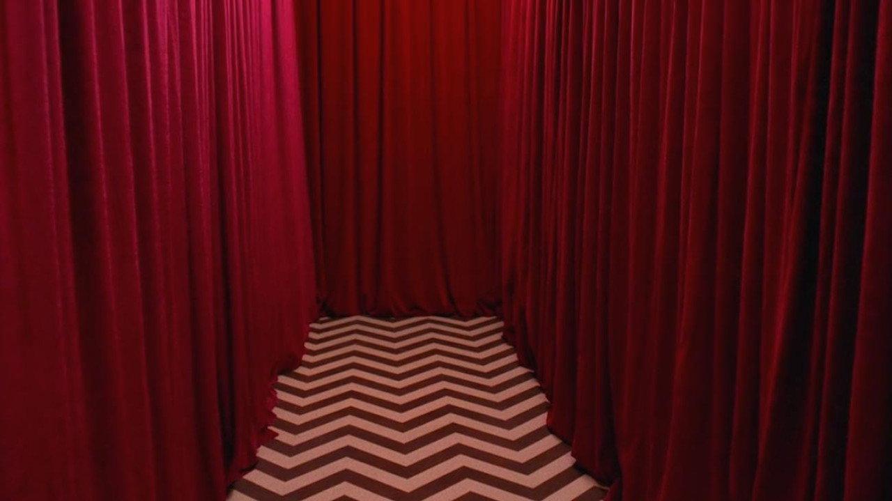 Behind the Red Curtain backdrop