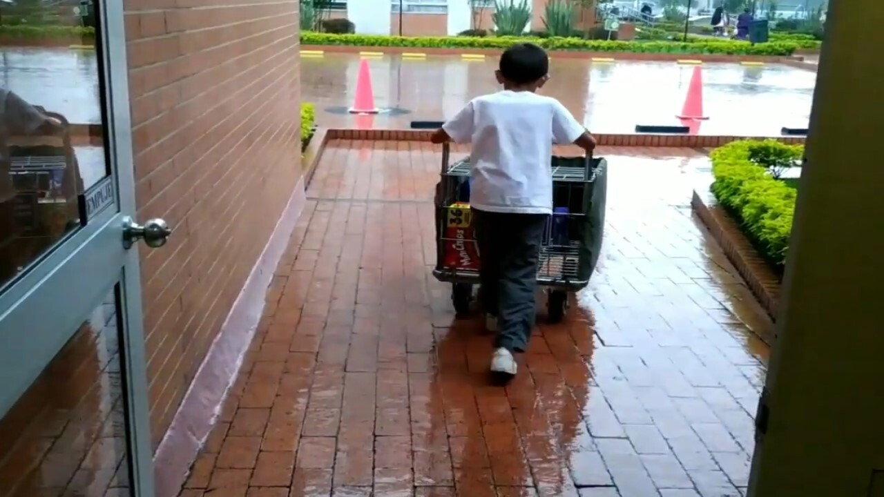 Boy in the trunk backdrop