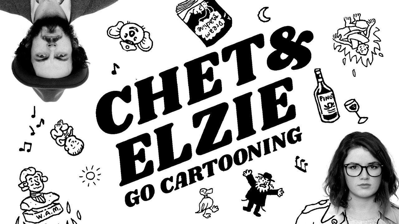 Chet and Elzie Go Cartooning backdrop