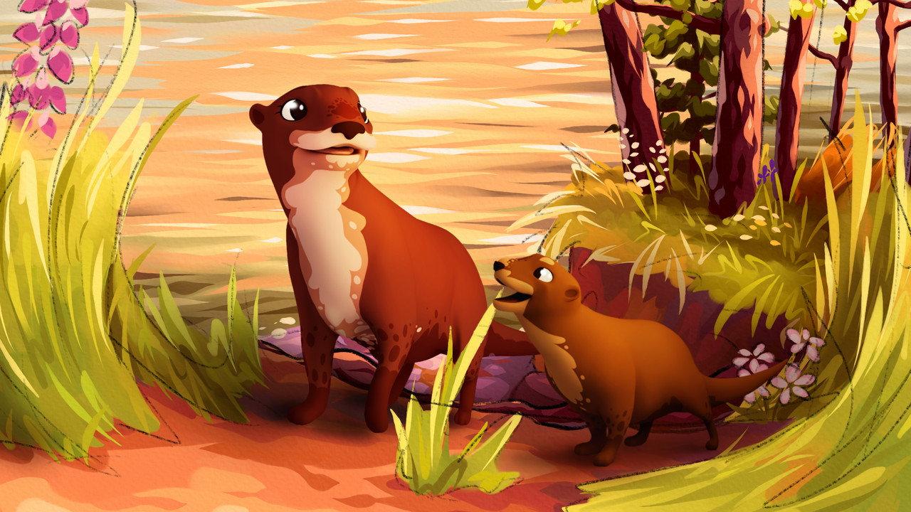 Bye-Bye Baby Otter backdrop