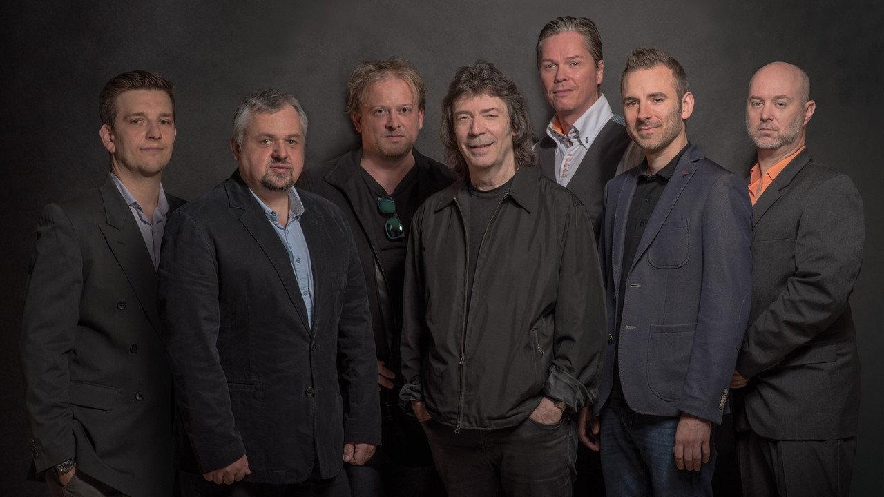 Djabe - Live in Blue with Steve Hackett, Gulli Briem and John Nugent backdrop
