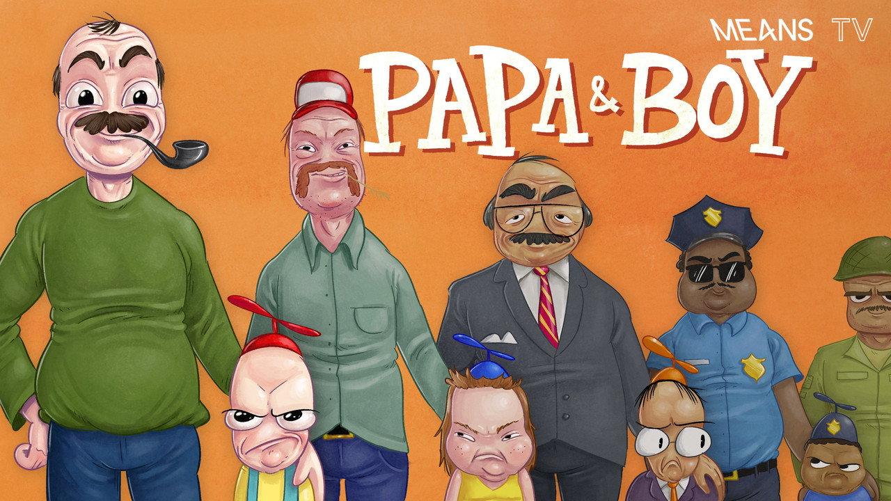 Papa & Boy backdrop