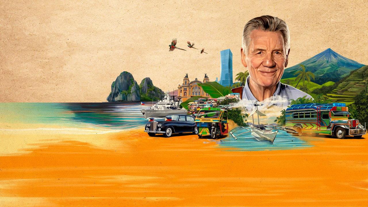 Michael Palin in the Philippines backdrop