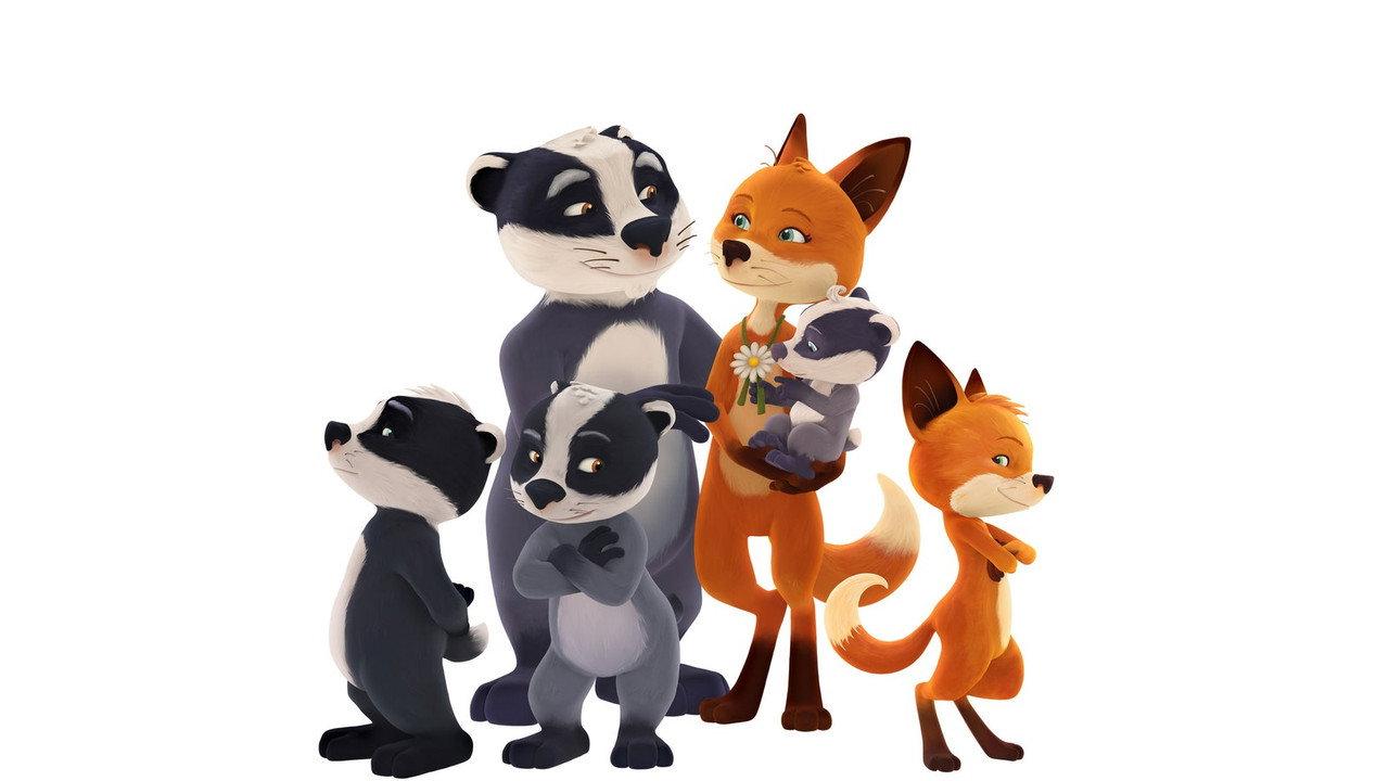 The Fox Badger Family backdrop