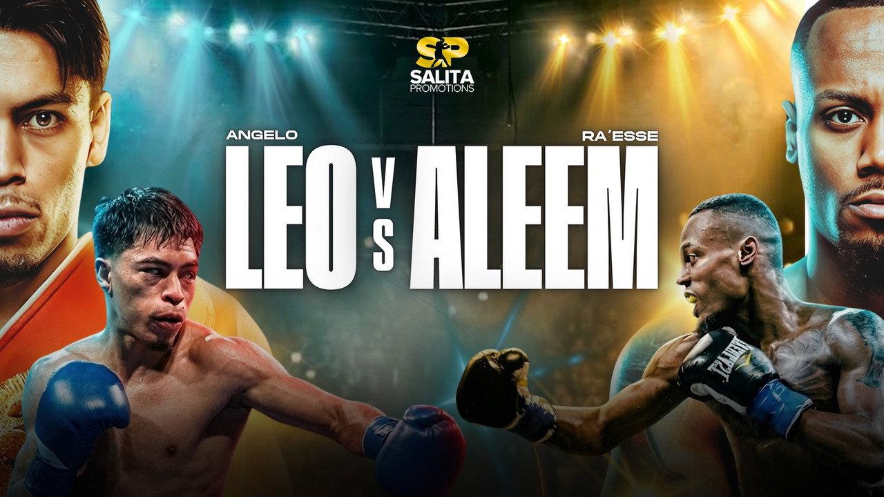 Angelo Leo vs. Ra’eese Aleem backdrop