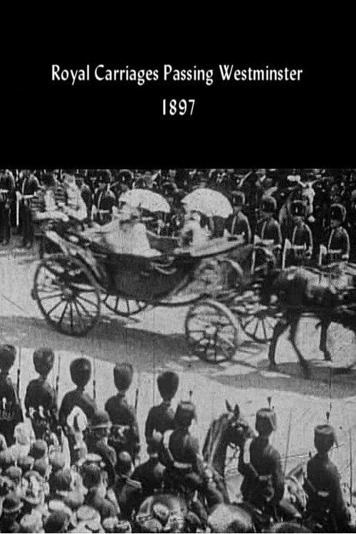 Royal Carriages Passing Westminster backdrop