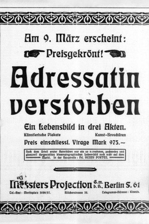 Adressatin verstorben backdrop