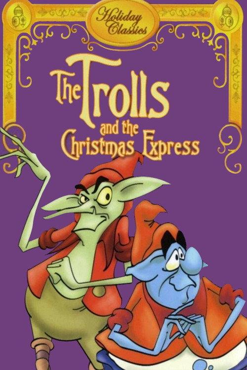 The Trolls and the Christmas Express backdrop