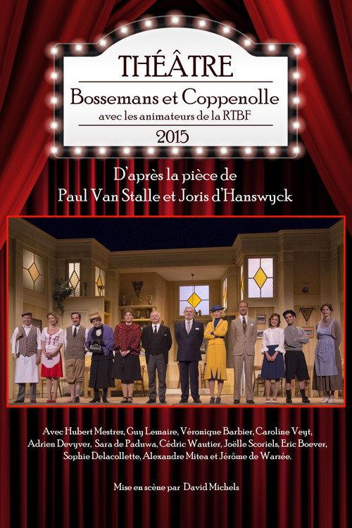 Bossemans et Coppenolle avec les animateurs de la RTBF backdrop