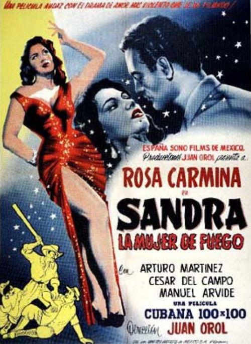 Sandra, the Woman of Fire backdrop