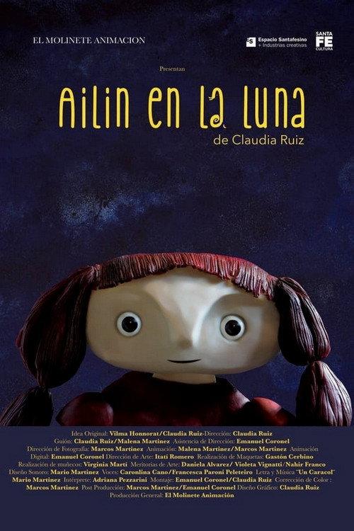 Ailín on the Moon backdrop