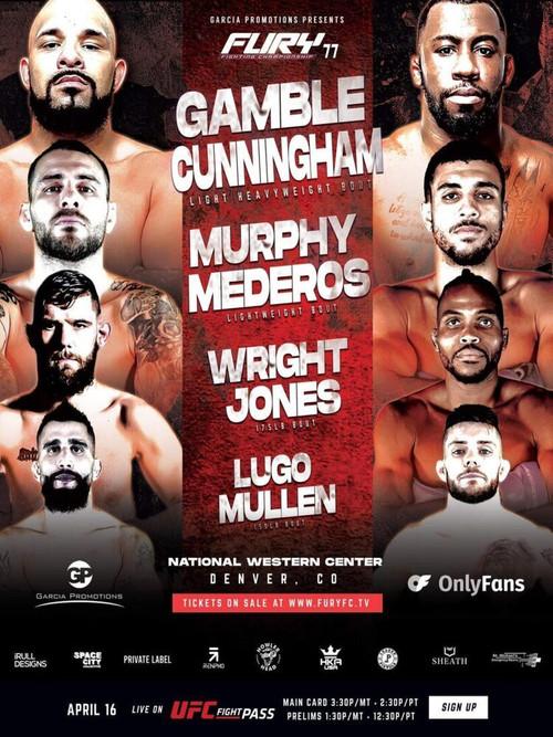 Fury FC 77: Gamble vs. Cunningham backdrop