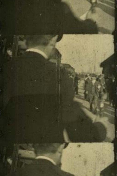 Arrival of a train at Asnières station backdrop