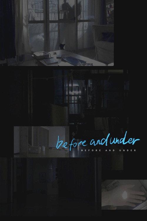 before and under backdrop