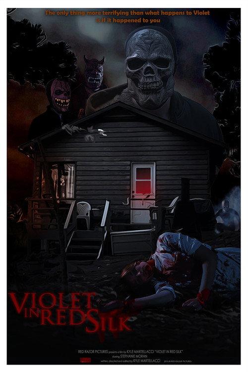 Violet in Red Silk backdrop