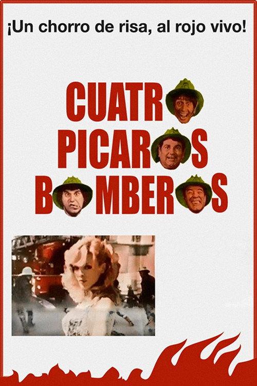 Cuatro pícaros bomberos backdrop
