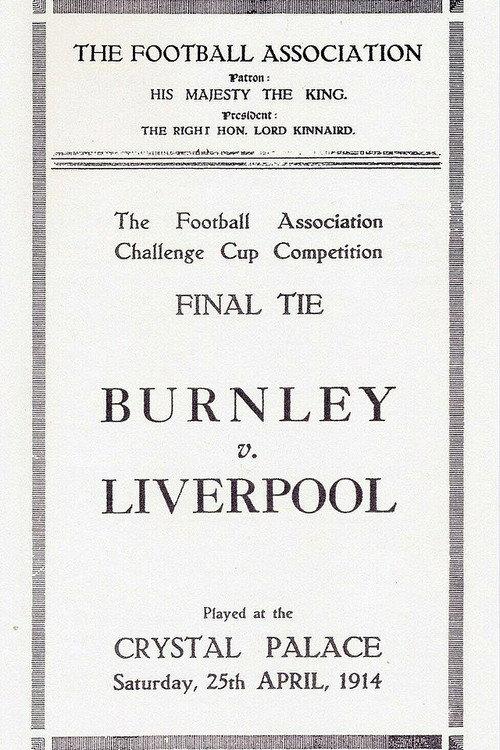Cup Tie Final: Liverpool v Burnley 1914 backdrop