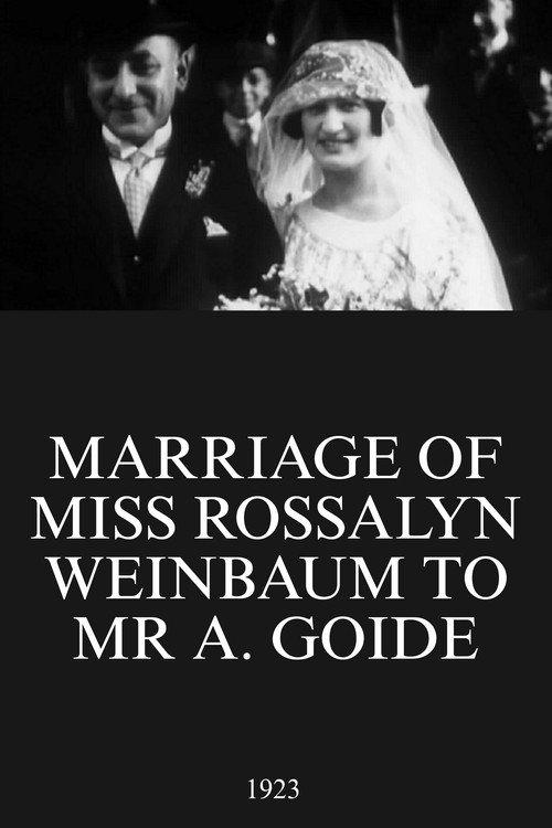 Marriage of Miss Rossalyn Weinbaum to Mr A. Goide backdrop