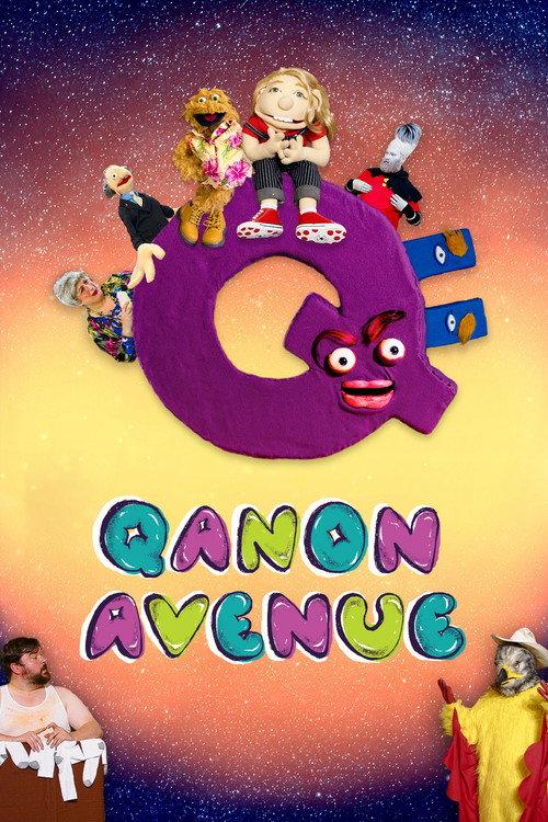 QAnon Avenue backdrop