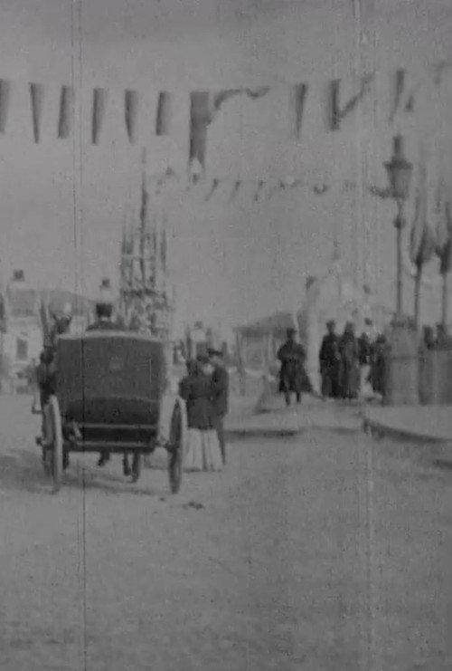 Street Scene in unidentified European city backdrop