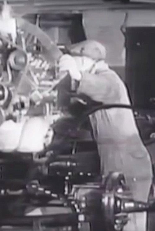 The Invention of the Ford V8 Engine backdrop
