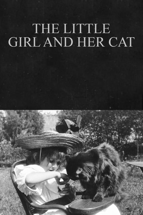 The Little Girl and Her Cat backdrop