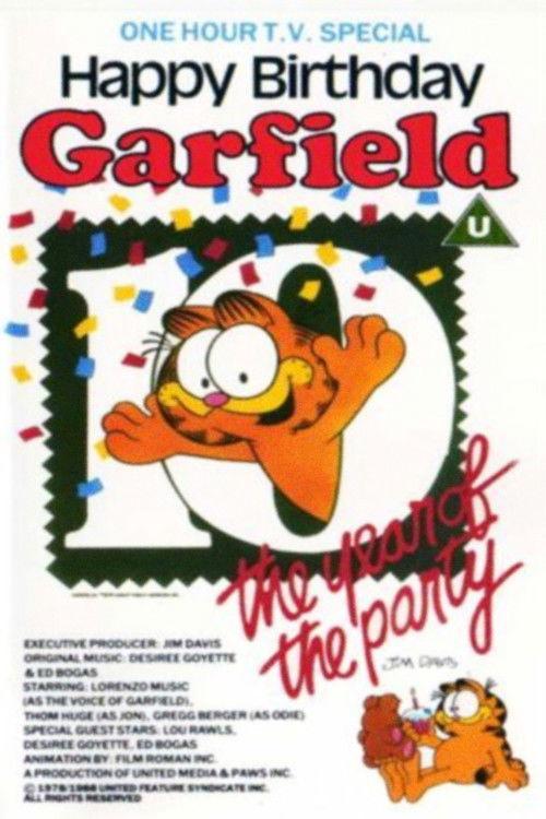 Happy Birthday Garfield backdrop